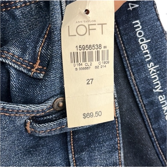 Ann Taylor Loft Blue Skinny Jeans - Picture 7 of 8